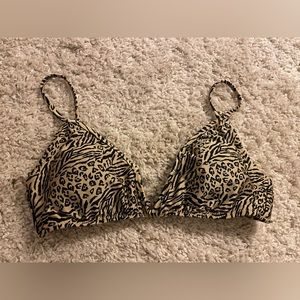 Animal print bikini top